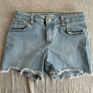 Cat & Jack Blue Jean Shorts with Distressed Raw Hems